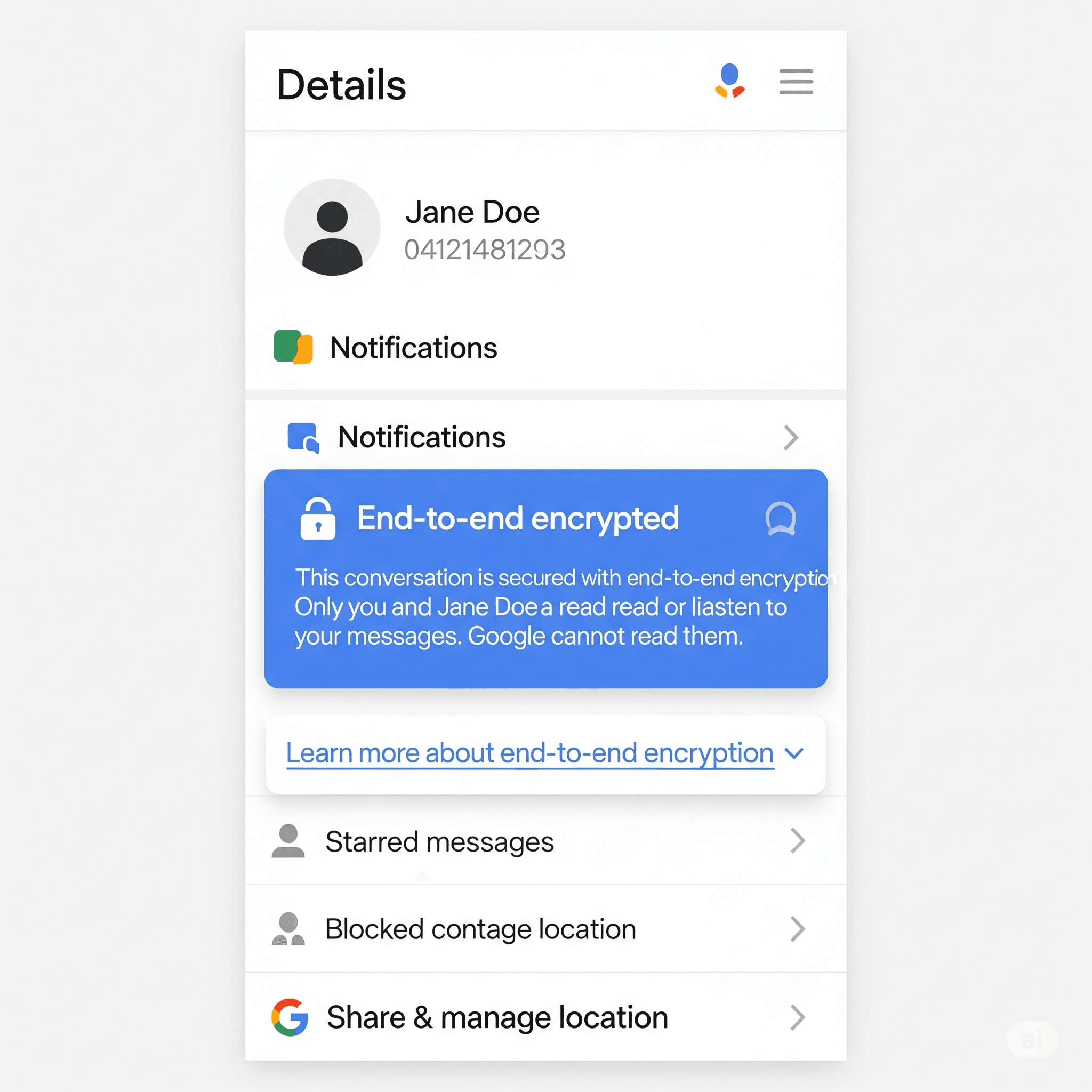 Google Messages Revamps Text/Chat Details Page for Better Clarity Text/Chat Details Page